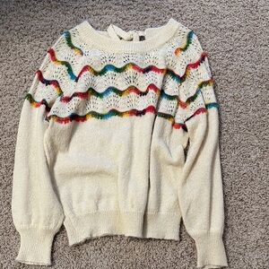 Colorful Wave Pattern Women's Sweater
